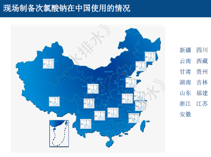 现场制备次氯酸钠在中国的使用情况